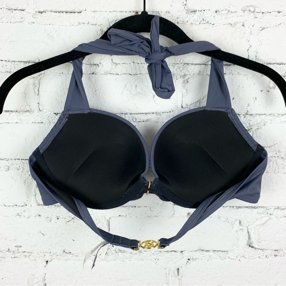 Victorias Secret Bombshell Padded Push Up Bikini Top Slate Grey 2 Cups 36B - Picture 7 of 12